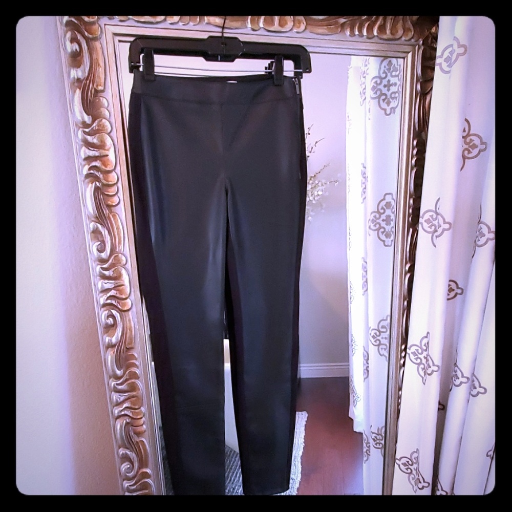 White House Black Market faux leather leggings